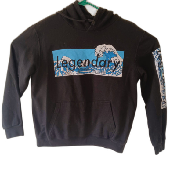 Return to Sender Hoodie Legendary the Wave sz. L woman black blue oversized Y2K - Picture 1 of 7